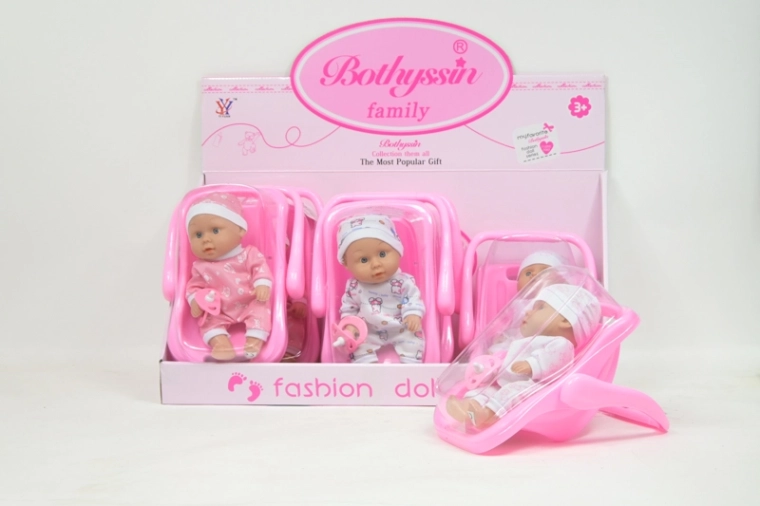 Mini babyfigurer i bæresele (6 stk.)