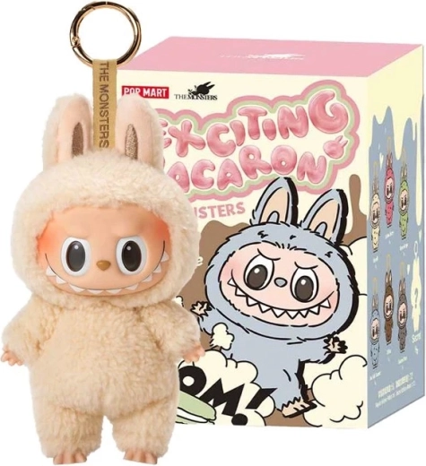 Labubu The Monsters Exciting Macaron vinylnøglering – blind box, mix
