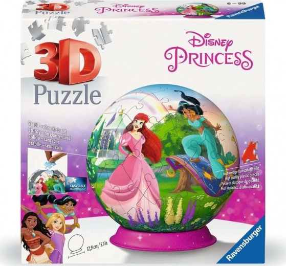 RAVENSBURGER 3D Puzzleball Disney prinsesser 73 brikker