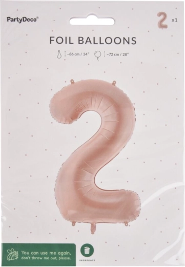 Folieballon tal 2 beige 72 cm