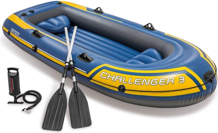 Oppustelig båd Intex Challenger 3 sæt til 3 personer