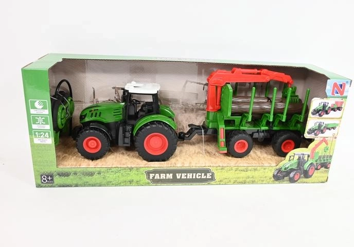 RC-traktor med trailer