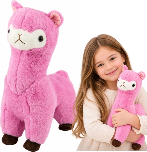 Plys-alpaka i rosa 38 cm - 1 stk.