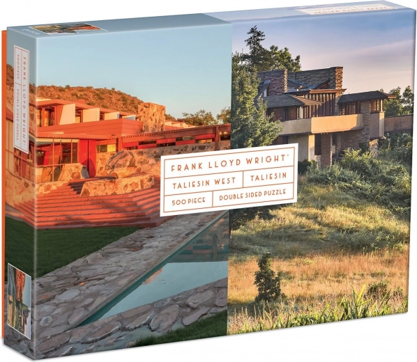 Dobbelt­siddet puslespil Frank Lloyd Wright: Taliesin og Taliesin West 500 brikker
