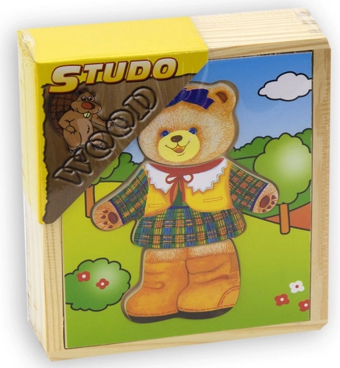 Garderobeskab - bjørnedame i træ