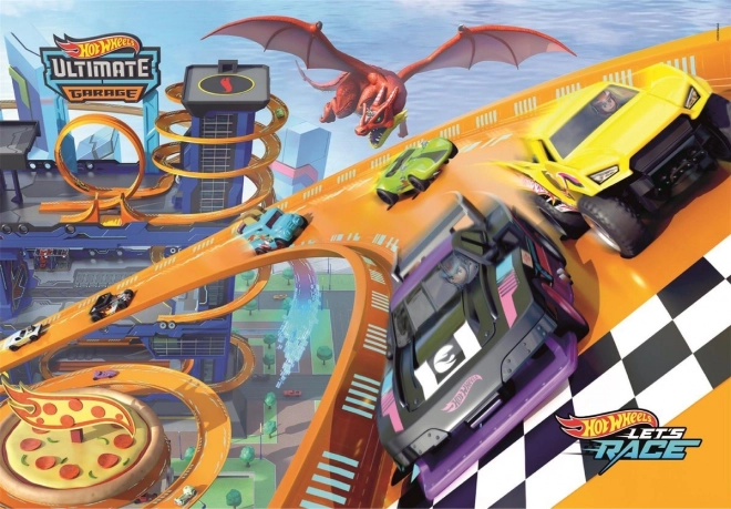 Puslespil 104 brikker HOT WHEELS – Let’s Race fra Clementoni