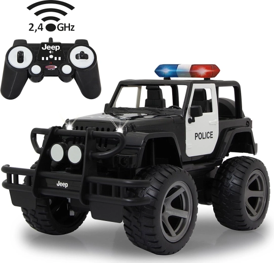 RC Jeep Wrangler Police med fjernbetjening