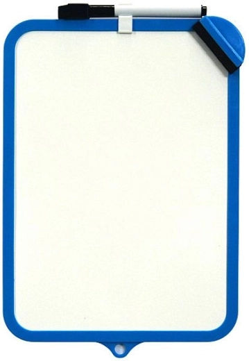 Dobbeltsidet tørvisketavle CONCORDE 19 × 29 cm blå