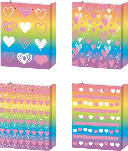 Gavepose L, regnbue med hjerter