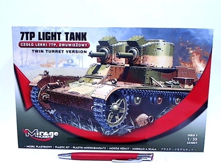Mirage Hobby let tank 7TP med dobbelttårn – plastbyggesæt