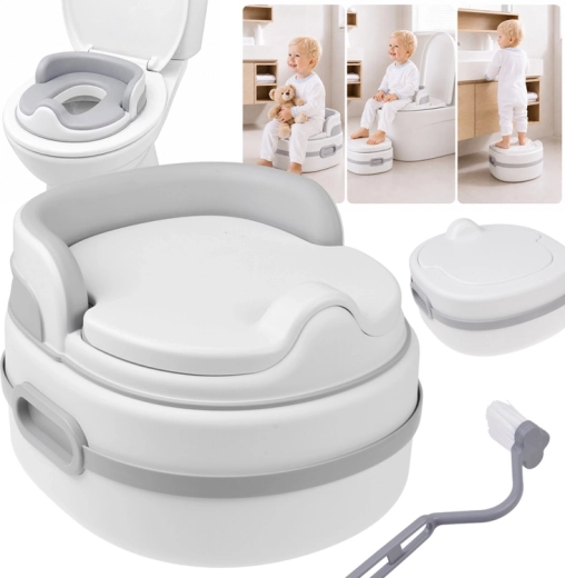 Børnepotte 3 i 1 (potte, skammel og WC-reducer med fodstøtte)