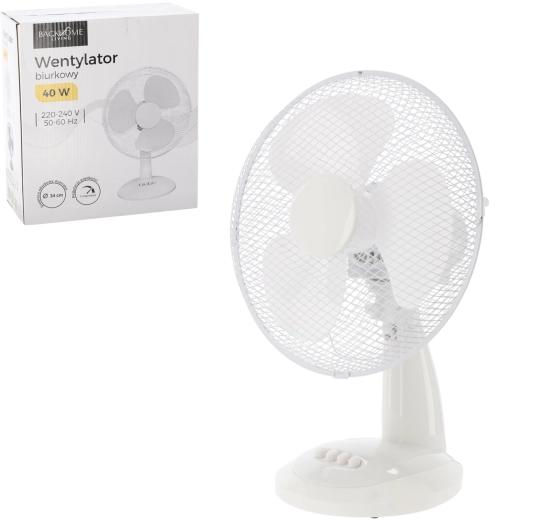 Bordventilator hvid 40 W