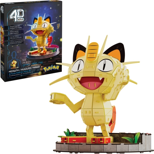 4D Build Pokémon Meowth 3D-puslespilsmodel til samling