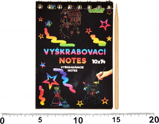 Skrabe blok med farvet baggrund