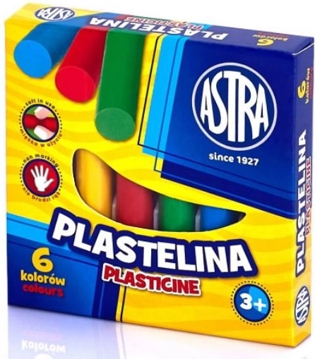 ASTRA plastelina – sæt med 6 farver
