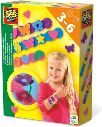 SES Creative farverige armbånd med velcro