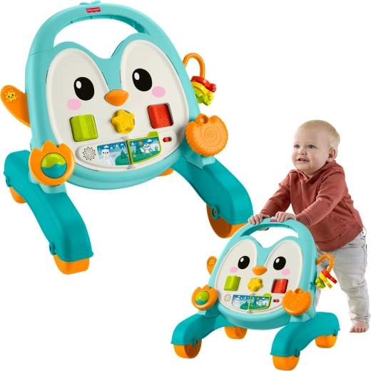Fisher-Price musik-gåvogn og gåstøtte pingvin 2-i-1