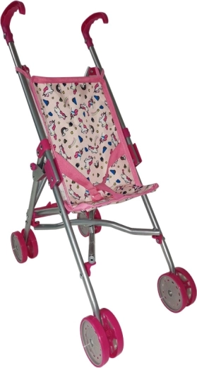 Børneklapvogn pink med enhjørninge