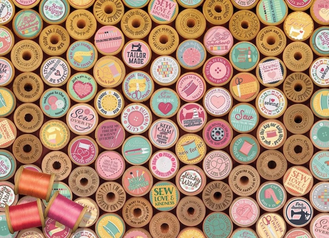 Puslespil Lykkelig Brodering 1000 brikker COBBLE HILL