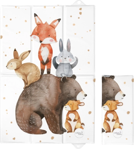 Ceba Baby rejseskiftepude Basic Forest Friends 60 × 40 cm