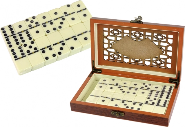 Logisk domino i træ, pakke med 28 brikker