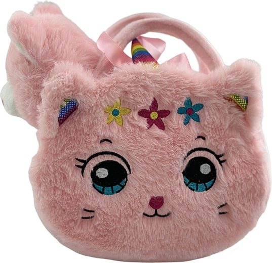 Plys håndtaske kat med plysdyr Lily