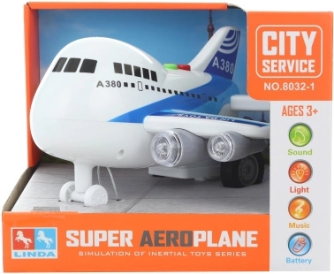 Stor batteridrevet fly med lys og lyd