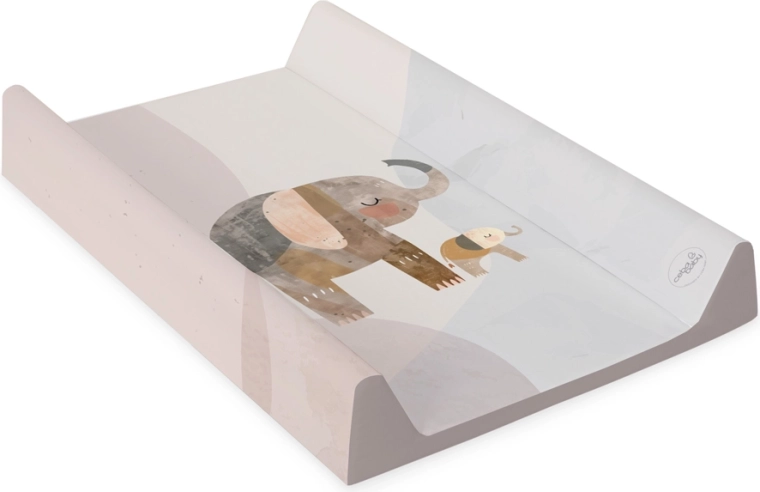 Ceba baby blød puslepude med forhøjede kanter Basic Elephant Family 50 × 70 cm