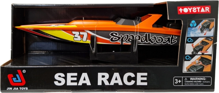 Optrækkelig racermotorbåd – orange