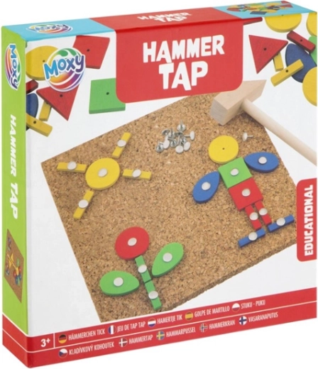 Kork-hammerbræt med geometriske former