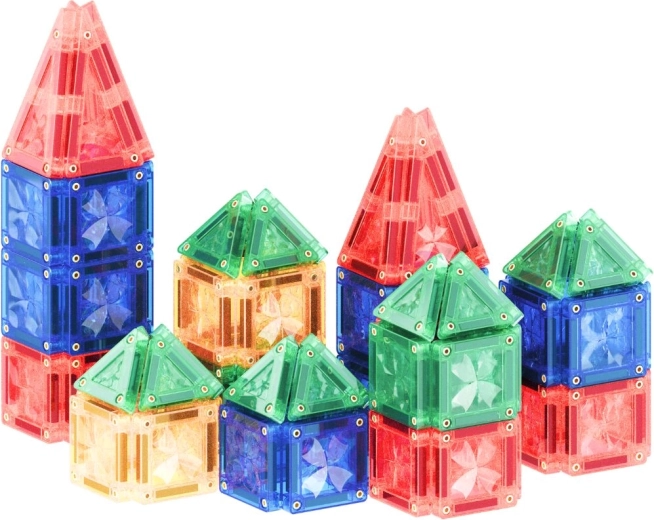 Cleverclixx magnetisk byggesæt mini tiles intense pack 28 stk