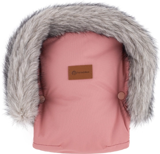 Petite&Mars håndmuffe til barnevogn Furry old rose