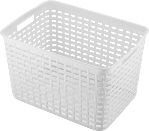 Plastisk opbevaringskurv HEIDRUN 39 × 29 × 22 cm – farvemix
