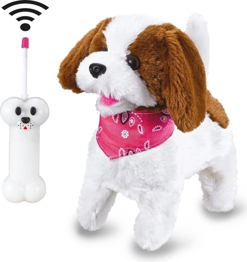 Jamara fjernstyret plys-hund Lucky hvid/brun 27 MHz - 1 stk.