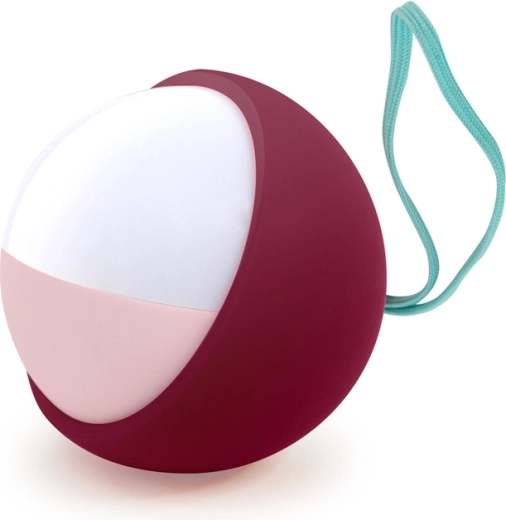 Nattelys Pabobo Little Moon Red med justerbar lysstyrke