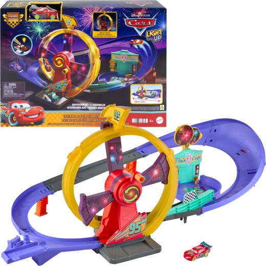Mattel Disney Pixar Cars racerbane – afgangsfest med lysende Lynet McQueen