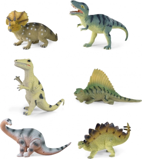 Sæt med dinosaurer 6 arter 20–23 cm – 1 stk.