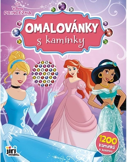 Malebog med glimmersten Disney-prinsesser - 1 stk.
