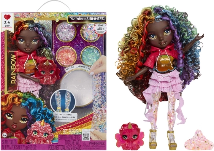 Rainbow High glitrende dukke med slim – Iris