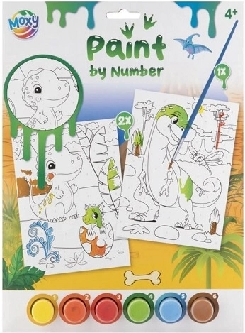 Maling efter tal A4 – Dinosaurer