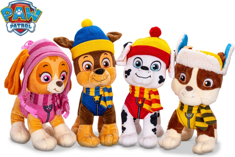 Plyslegetøj Paw Patrol vinterudgave 27 cm