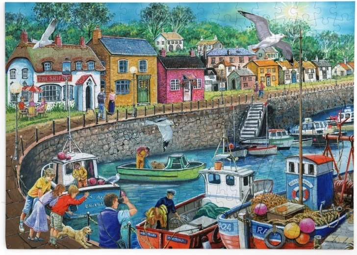 Puslespil House of Puzzles I havnen med måger, 250 store brikker