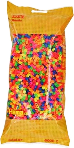 Neonfarvede strygeperler 6000 stk.