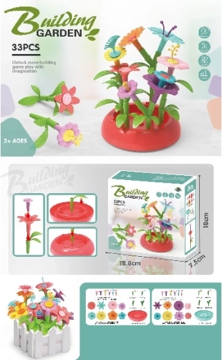 DIY blomsterbyggesæt – lille have (33 dele)