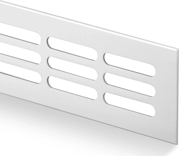 Ventilationsrist i aluminium 60 × 400 mm, eloxeret