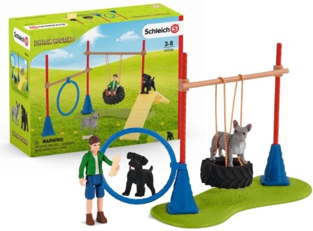 Schleich Farm World hundelegeplads og agilitysæt