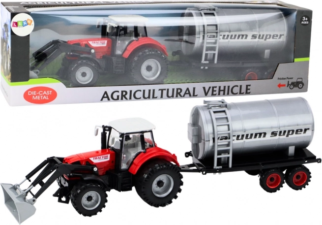 Traktorlegetøj med Cisterne med Rødt Friktionsdrev