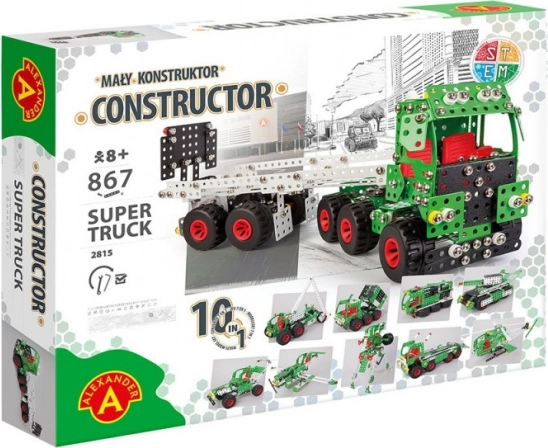 Mały Konstruktor Super Truck Byggesæt 10-i-1