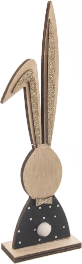 Trædekoration Kanin sort-brun 26 cm