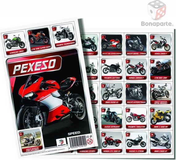 Bonaparte pexeso moto speed – motorcykler (fotografier) - 1 stk.